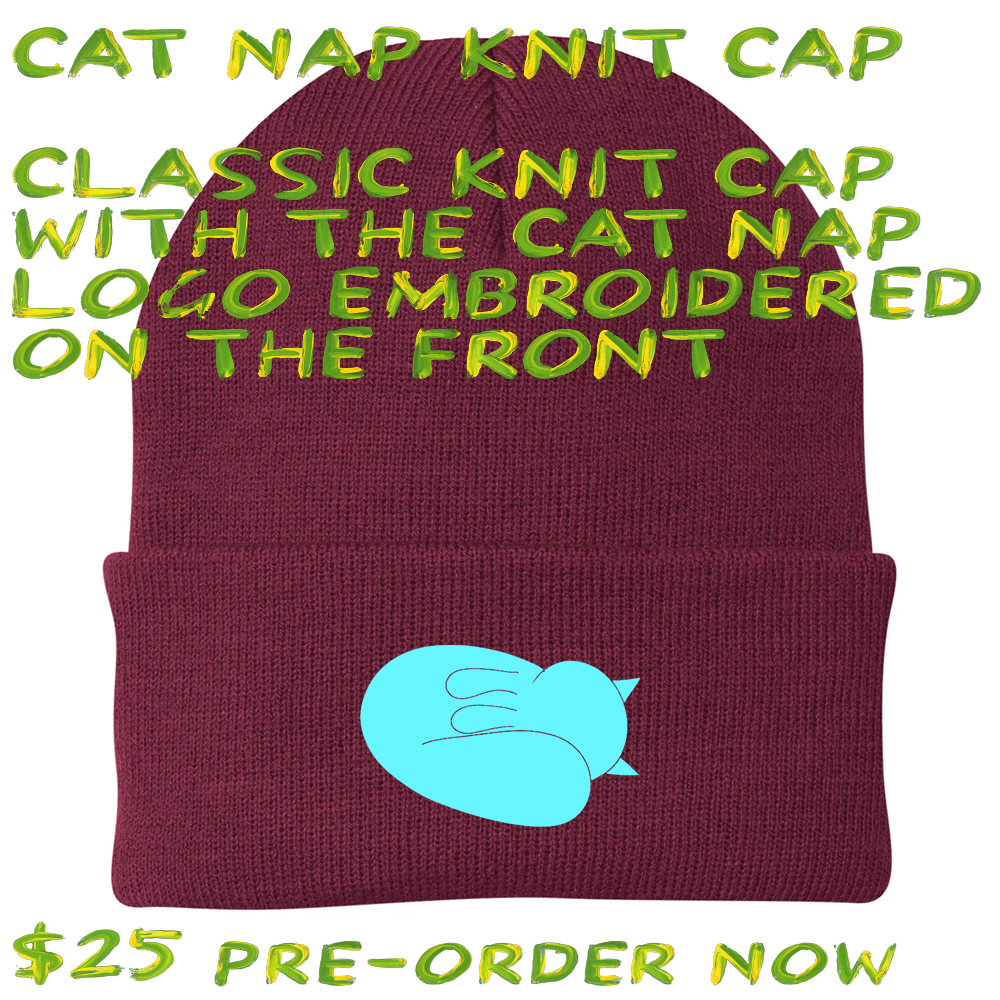 Cat Nap Knit Cap Beanie **pre-order**